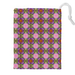 Seamless Psychedelic Pattern Drawstring Pouch (5xl) by Jancukart