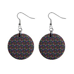 Seamless Prismatic Geometric Pattern With Background Mini Button Earrings