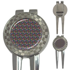 Seamless Prismatic Geometric Pattern With Background 3-in-1 Golf Divots