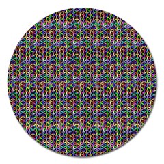 Seamless Prismatic Geometric Pattern With Background Magnet 5  (round)