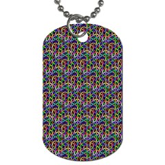 Seamless Prismatic Geometric Pattern With Background Dog Tag (one Side) by Jancukart