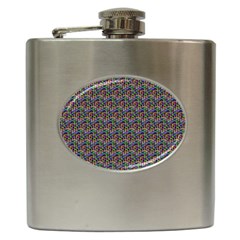 Seamless Prismatic Geometric Pattern With Background Hip Flask (6 Oz)