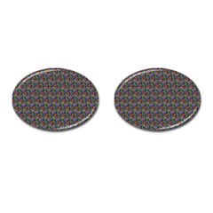 Seamless Prismatic Geometric Pattern With Background Cufflinks (oval) by Jancukart