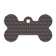 Seamless Prismatic Geometric Pattern With Background Dog Tag Bone (one Side) by Jancukart