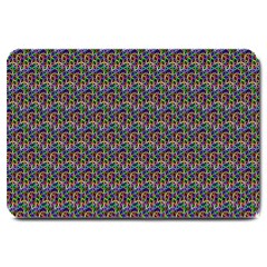 Seamless Prismatic Geometric Pattern With Background Large Doormat 