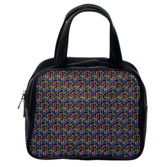 Seamless Prismatic Geometric Pattern With Background Classic Handbag (one Side)