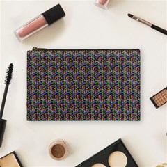 Seamless Prismatic Geometric Pattern With Background Cosmetic Bag (medium)