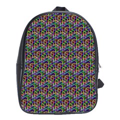 Seamless Prismatic Geometric Pattern With Background School Bag (large) by Jancukart