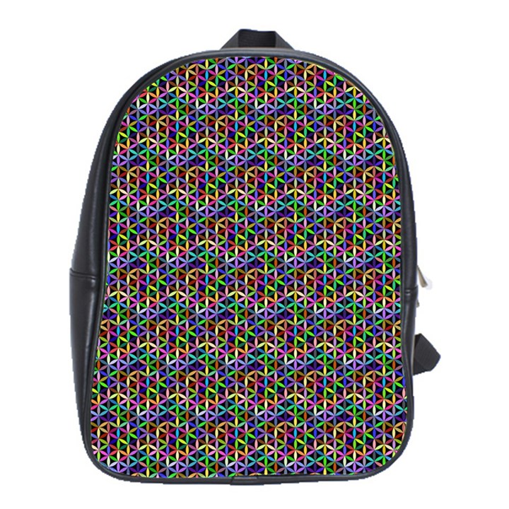 Seamless Prismatic Geometric Pattern With Background School Bag (Large)