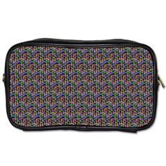 Seamless Prismatic Geometric Pattern With Background Toiletries Bag (one Side)