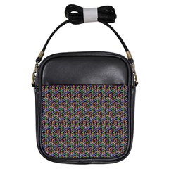 Seamless Prismatic Geometric Pattern With Background Girls Sling Bag