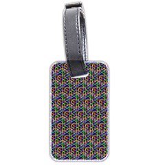 Seamless Prismatic Geometric Pattern With Background Luggage Tag (two Sides)