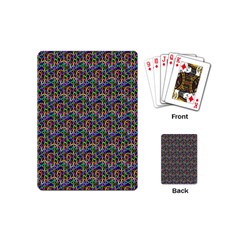 Seamless Prismatic Geometric Pattern With Background Playing Cards Single Design (mini)