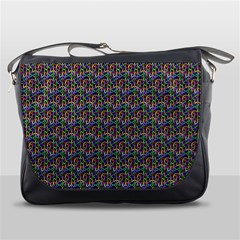 Seamless Prismatic Geometric Pattern With Background Messenger Bag