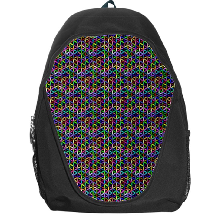 Seamless Prismatic Geometric Pattern With Background Backpack Bag