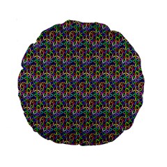 Seamless Prismatic Geometric Pattern With Background Standard 15  Premium Round Cushions by Jancukart