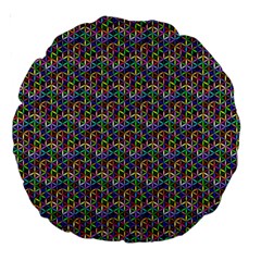 Seamless Prismatic Geometric Pattern With Background Large 18  Premium Round Cushions by Jancukart