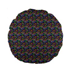 Seamless Prismatic Geometric Pattern With Background Standard 15  Premium Flano Round Cushions by Jancukart