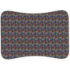 Seamless Prismatic Geometric Pattern With Background Velour Seat Head Rest Cushion by Jancukart