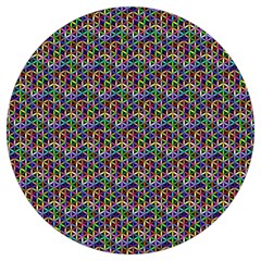 Seamless Prismatic Geometric Pattern With Background Round Trivet