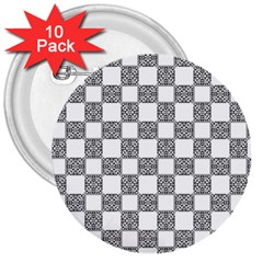 Seamless Tile Derivative Pattern 3  Buttons (10 Pack)  by Jancukart