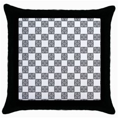 Seamless Tile Derivative Pattern Throw Pillow Case (black) by Jancukart