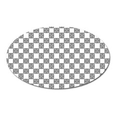 Seamless Tile Derivative Pattern Oval Magnet