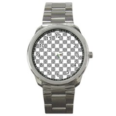 Seamless Tile Derivative Pattern Sport Metal Watch