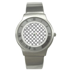 Seamless Tile Derivative Pattern Stainless Steel Watch