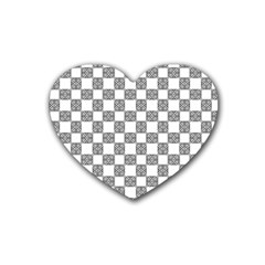 Seamless Tile Derivative Pattern Rubber Coaster (heart) by Jancukart