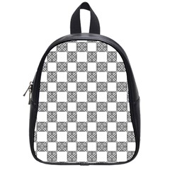 Seamless Tile Derivative Pattern School Bag (small)