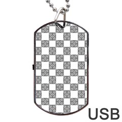 Seamless Tile Derivative Pattern Dog Tag Usb Flash (one Side) by Jancukart