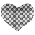 Seamless Tile Derivative Pattern Large 19  Premium Heart Shape Cushions Front