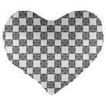 Seamless Tile Derivative Pattern Large 19  Premium Heart Shape Cushions Back