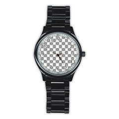 Seamless Tile Derivative Pattern Stainless Steel Round Watch