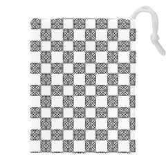 Seamless Tile Derivative Pattern Drawstring Pouch (4xl)