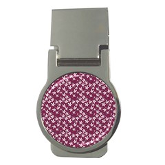 Small Flowers Pattern Money Clips (round) 