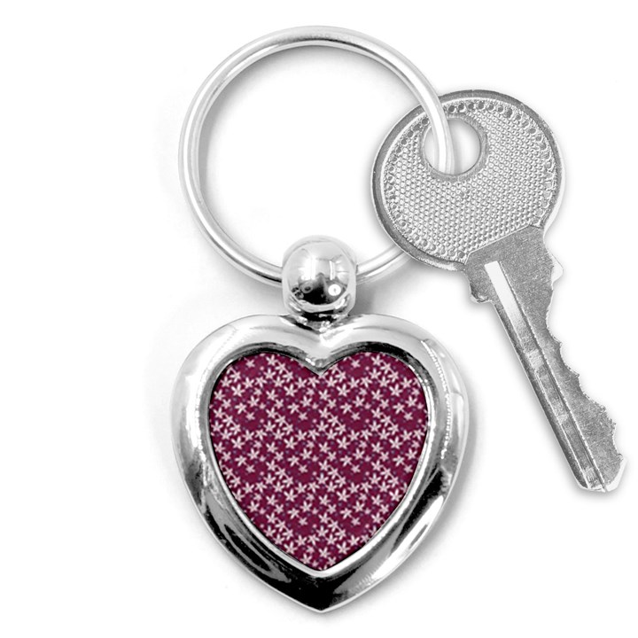 Small Flowers Pattern Key Chain (Heart)