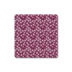 Small Flowers Pattern Square Magnet