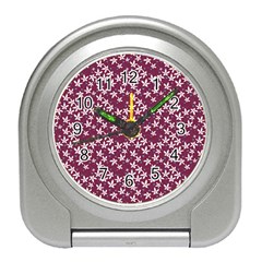 Small Flowers Pattern Travel Alarm Clock