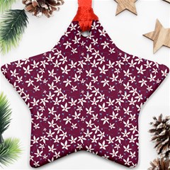 Small Flowers Pattern Star Ornament (two Sides)