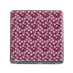 Small Flowers Pattern Memory Card Reader (square 5 Slot)