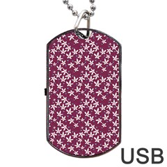 Small Flowers Pattern Dog Tag Usb Flash (one Side) by Jancukart