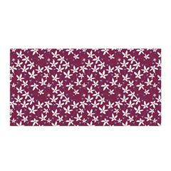 Small Flowers Pattern Satin Wrap 35  X 70 