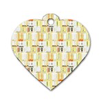 Abstract-pattern Dog Tag Heart (Two Sides) Front