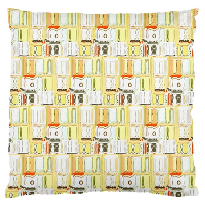 Abstract-pattern Large Flano Cushion Case (Two Sides)