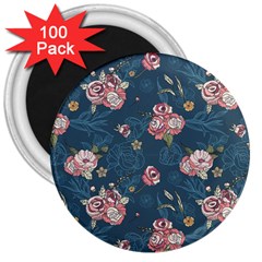 Vintage Flowers Pattern 3  Magnets (100 Pack) by Jancukart