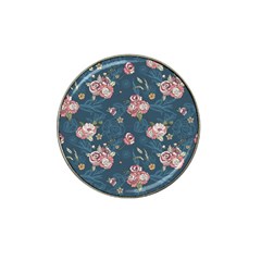 Vintage Flowers Pattern Hat Clip Ball Marker (4 Pack)