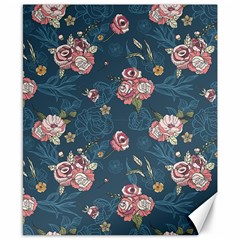 Vintage Flowers Pattern Canvas 8  X 10 