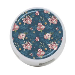 Vintage Flowers Pattern 4-port Usb Hub (one Side)